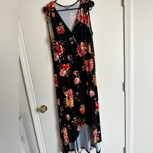 Black floral dress